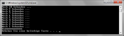 Realisierung eines Countdowns